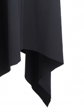 Black Elastic Gothic Irregular Long Lace Steampunk Skirts