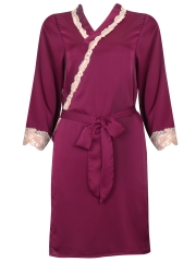Two Pieces Women Kimono Satin Nightgowns Robes Sleepwear