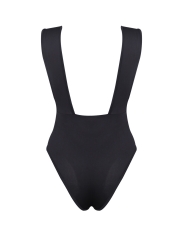 Black Bodysuit Deep V Halter Lace Teddies Lingerie Wholesale