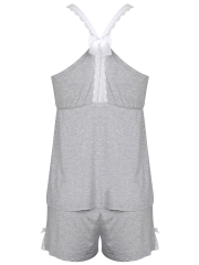 Comfortable Lace Tank Sleeveless Cotton Pajamas Short Sets