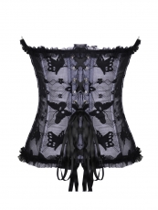 Breathable Sexy See Through Lace Bustier Overbust Corset Top