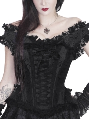 Gothic Steampunk Victorian Lace Steel Boned Corsets Tops