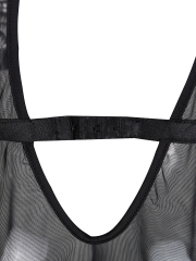 Black Lace Babydolls Dress Lingerie Set Chemise Nightwear 
