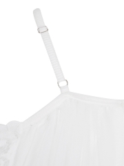 Sexy Transparent Lace Long Sleeve Babydolls Dress Lingeries