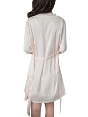 Women Long Sleeve Kimono Sleepwear Satin Robes Nightwear 