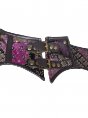 Purple Gothic 12 Steel Boned Overbust Steampunk Corset Tops