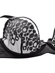 Women's Embroidery Bras Set Lace Bra and Panties Lingerie