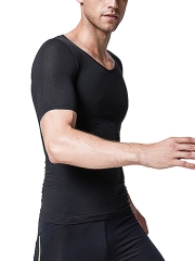 Men's Short Sleeve Stretch Shapewear Compression Undershirt