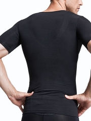 Men's Short Sleeve Stretch Shapewear Compression Undershirt