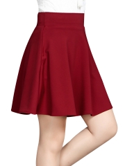 Women's Vintage A-Line Pleated Flared Mini Skirts Wholesale