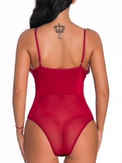 Top Sexy Women Lace Teddy Lingerie V-Neck Sleepwear Bodysuit
