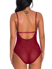 Plus Size Sexy Women Lace Teddy Lingerie Sleepwear Bodysuit
