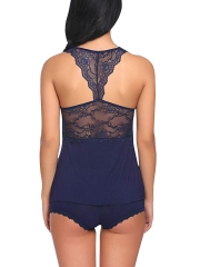 Cheap Wholesale lingerie Women's Pajama lace Sleepwear set  