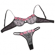 Sexy Lingerie Lace Bra Set underwear Thong Strappy Teddies