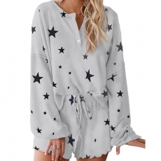 Women sleepwear sexy rompers pajamas Long sleeve Loungewear