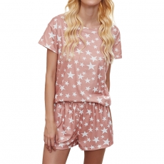 Summer Nightgown Pajamas Short Sleeve Casua Ladies Sleepwear