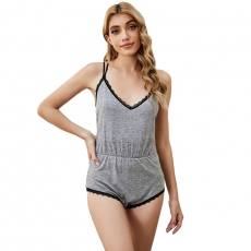 Sexy Sleepwear Lingerie with Strap Pajamas Backless Bodysuit