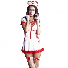 6pcs/Set Women Sexy Cosplay Nurse Suit Lingerie Uniform 