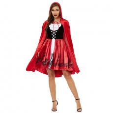 Women Halloween Witch Vampire Ghost Cosplay Uniform Clothes