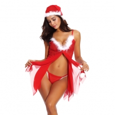 Women's Plus Size Dress Christmas Santa Costume Lingerie
