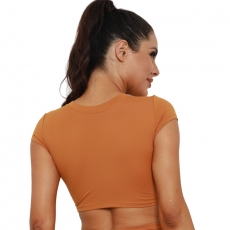 Women Yoga Top Workout Clothing Sportswear Short T-Shirt