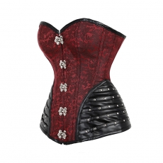 Wholesale Red Steampunk Corset Tops Waist Traniner OverBust 