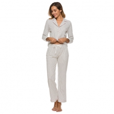Women Sleepwear Long Sleeve Waist Pajamas Lounge Wear Set