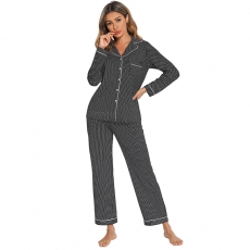 Women Sleepwear Long Sleeve Waist Pajamas Lounge Wear Set