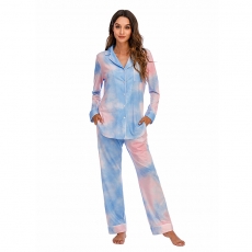 Sleepwear Women Pajamas Set Long Sleeve 2pcs Suit Loungewear