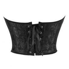 12 Steel Boned Elegant Black Corset Tops Wholesale For Women