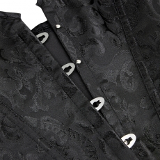 12 Steel Boned Elegant Black Corset Tops Wholesale For Women