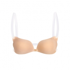 Women Push Up Backless Invisible Bra with Transparent Straps