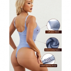 Women's Body Sculpting Adjustable Shoulder Strap Bodysuit 