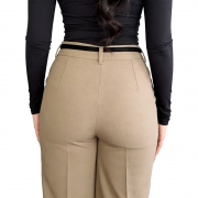 Women's High Waist Straight Leg Loose Fit Elegant Trousers