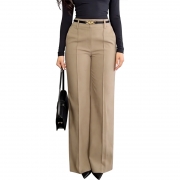 Women's High Waist Straight Leg Loose Fit Elegant Trousers