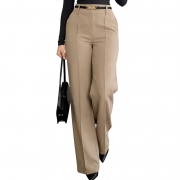 Women's High Waist Straight Leg Loose Fit Elegant Trousers