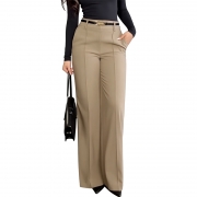 Women's High Waist Straight Leg Loose Fit Elegant Trousers
