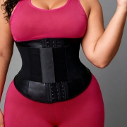  Black Double-Layer Latex Waist Trainer Corset for Women