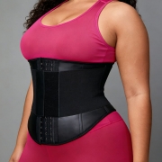  Black Double-Layer Latex Waist Trainer Corset for Women