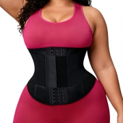  Black Double-Layer Latex Waist Trainer Corset for Women