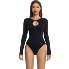 Long Sleeve Keyhole Neck Body Shaper shapwear for women