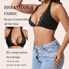 Lace Halter Wireless Bralette for Women