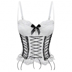 Lace Ribbon Corset Bustier for Women – Shaping Lingerie Top