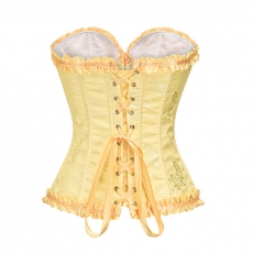 Pastel Blue Ruffle Satin Vintage Princess Corset Top